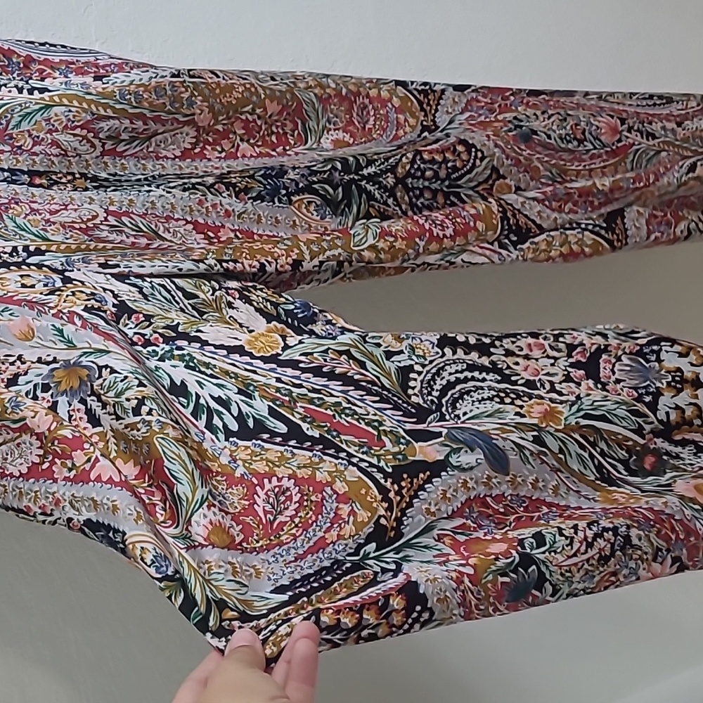 1 State Colorful Paisley Women's Printed Halter Sleeveless Wide-Leg Jumpsuit S0 - Picture 5 of 10